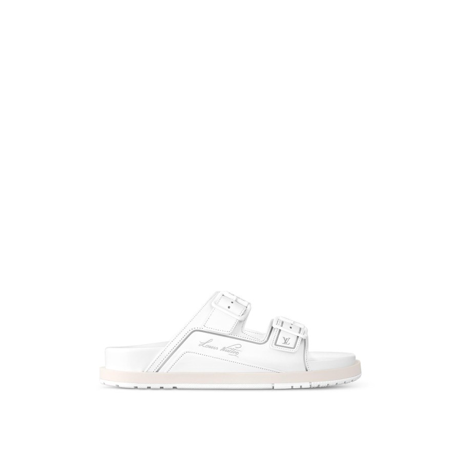 Hombre Louis Vuitton Sandalias | Mule Lv Trainer Blanco