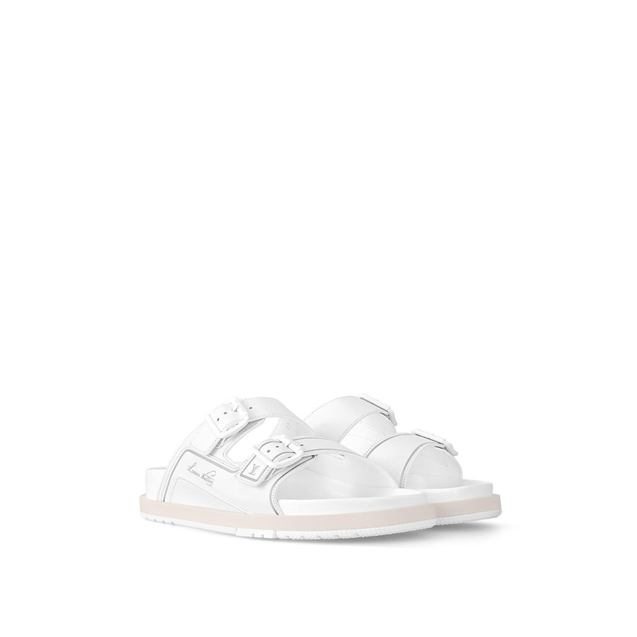 Hombre Louis Vuitton Sandalias | Mule Lv Trainer Blanco