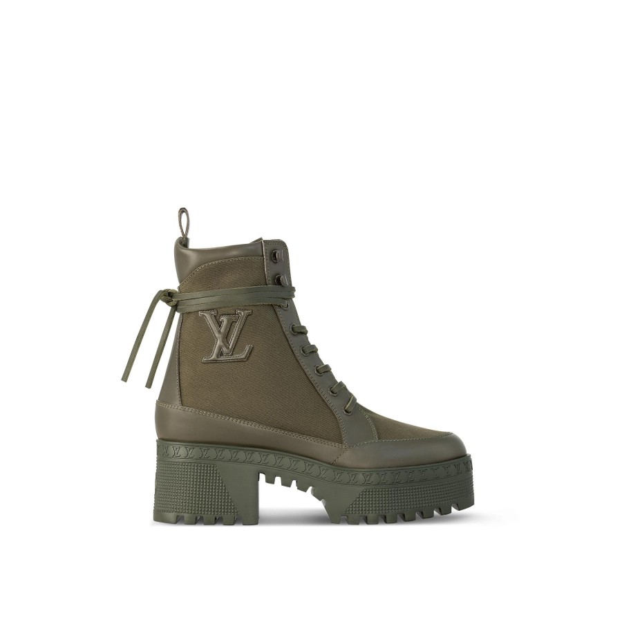 Mujer Louis Vuitton Botas Y Botines | Bota De Desierto Laureate Con Plataforma Caqui