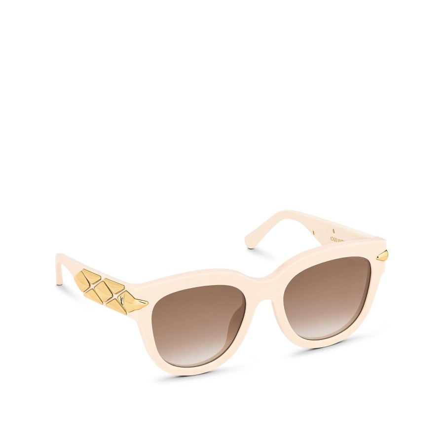 Mujer Louis Vuitton Gafas De Sol | Gafas De Sol Lv Malletage Round Cream