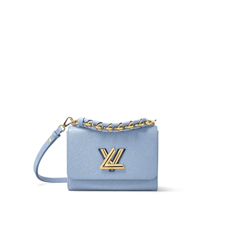 Mujer Louis Vuitton Bolsos Con Cadena Y Clutches | Bolso Twist Mm Bleu Nuage