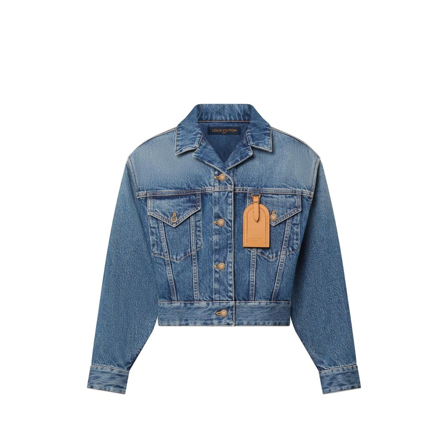 Mujer Louis Vuitton Abrigos Y Chaquetas | Cazadora Trucker De Tejido Denim Lavado A La Piedra