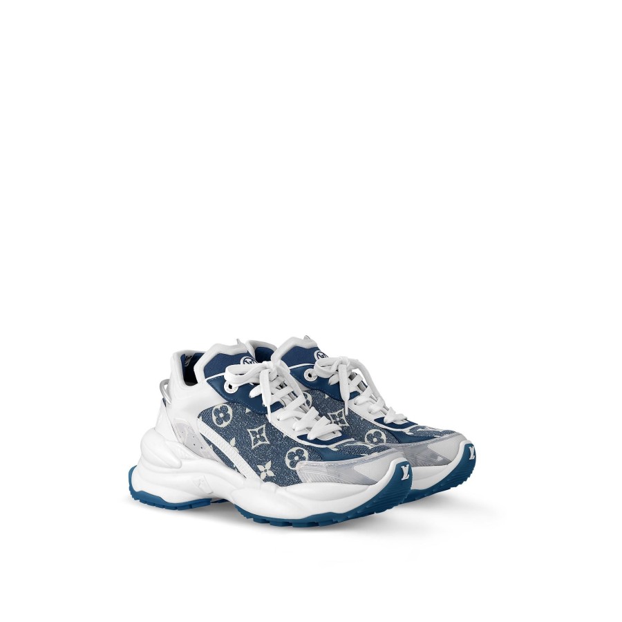 Mujer Louis Vuitton Zapatillas | Zapatilla Deportiva Run 55 Bleu Clair