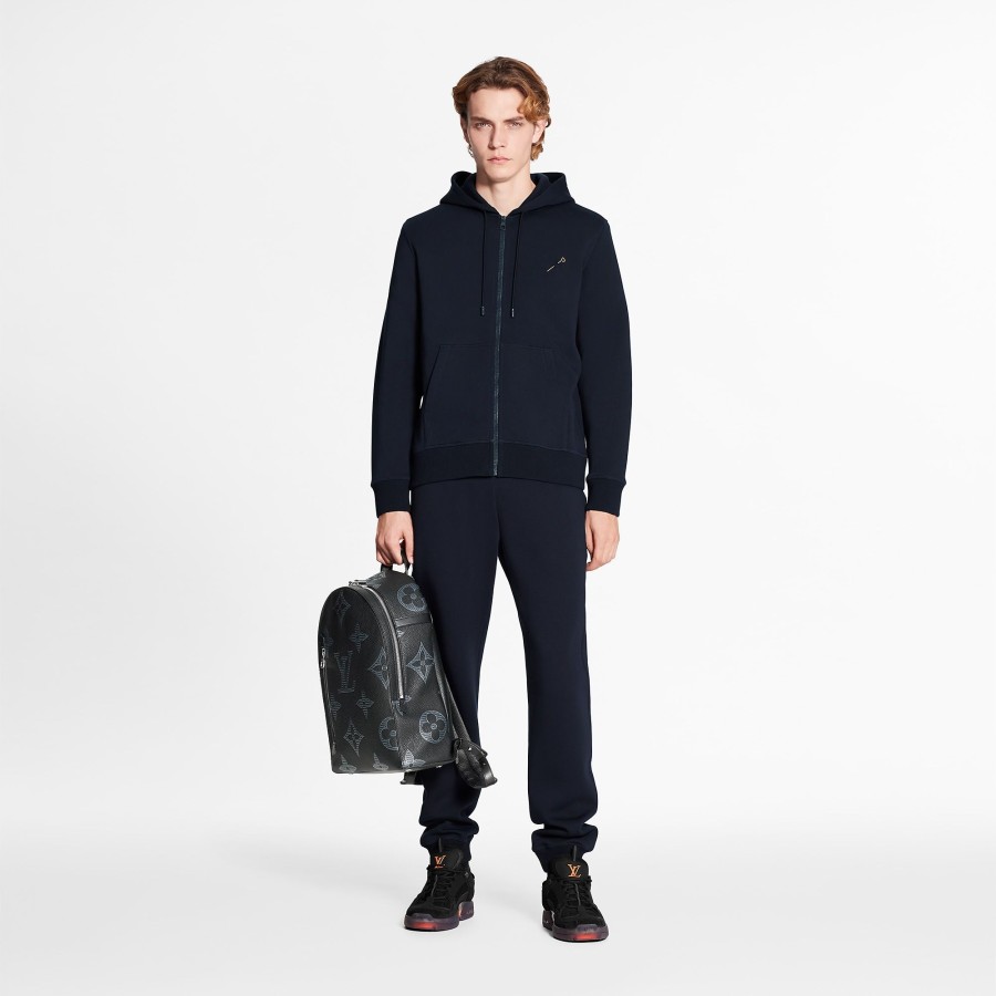 Hombre Louis Vuitton Punto Y Sudaderas | Sudadera De Viaje Con Capucha Bleu Nuit