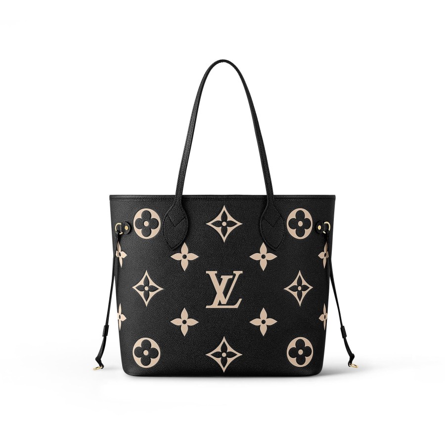 Mujer Louis Vuitton Bolsos Al Hombro Y Cruzados | Neverfull Mm Negro/Beige