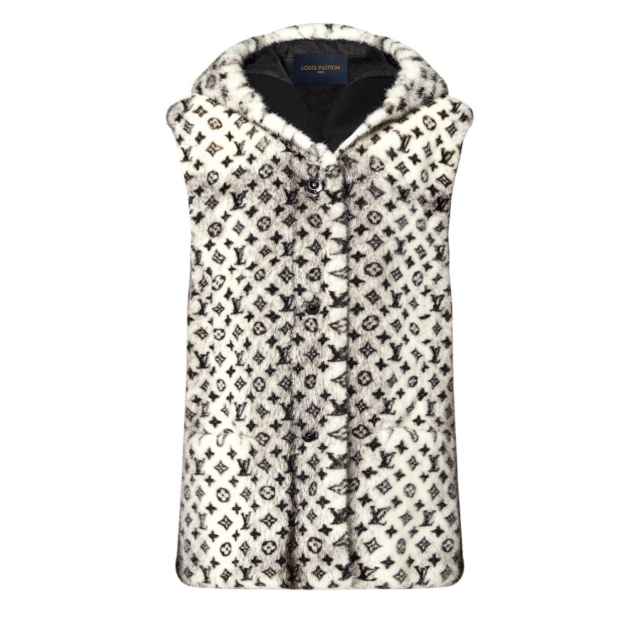 Mujer Louis Vuitton Abrigos Y Chaquetas | Abrigo De Vison Monogram Sin Mangas