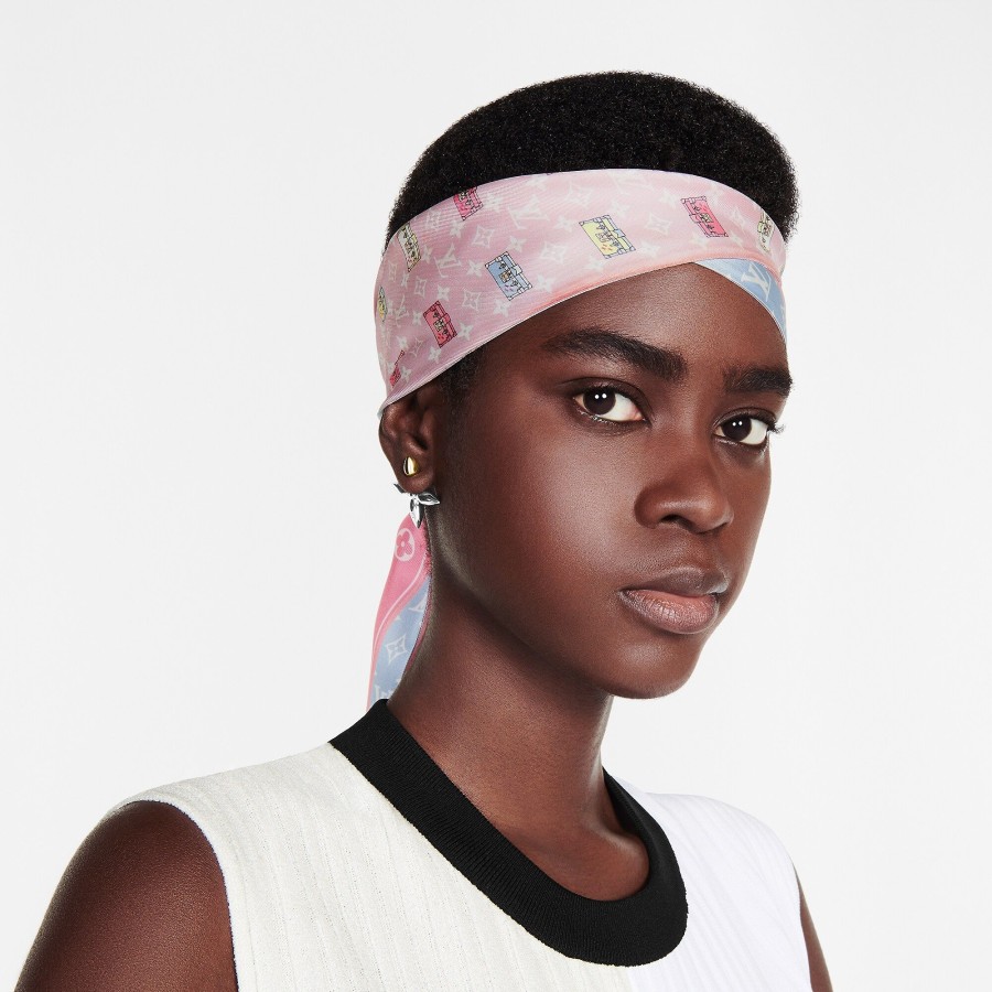 Mujer Louis Vuitton Panuelos De Seda Y Bandanas | Bandana Minimalle Rose