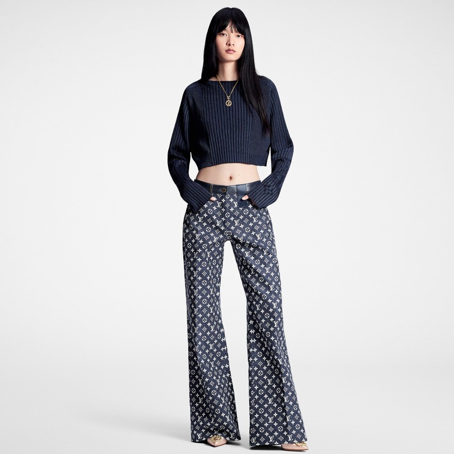 Mujer Louis Vuitton Pantalones | Vaqueros Acampanados Monogram