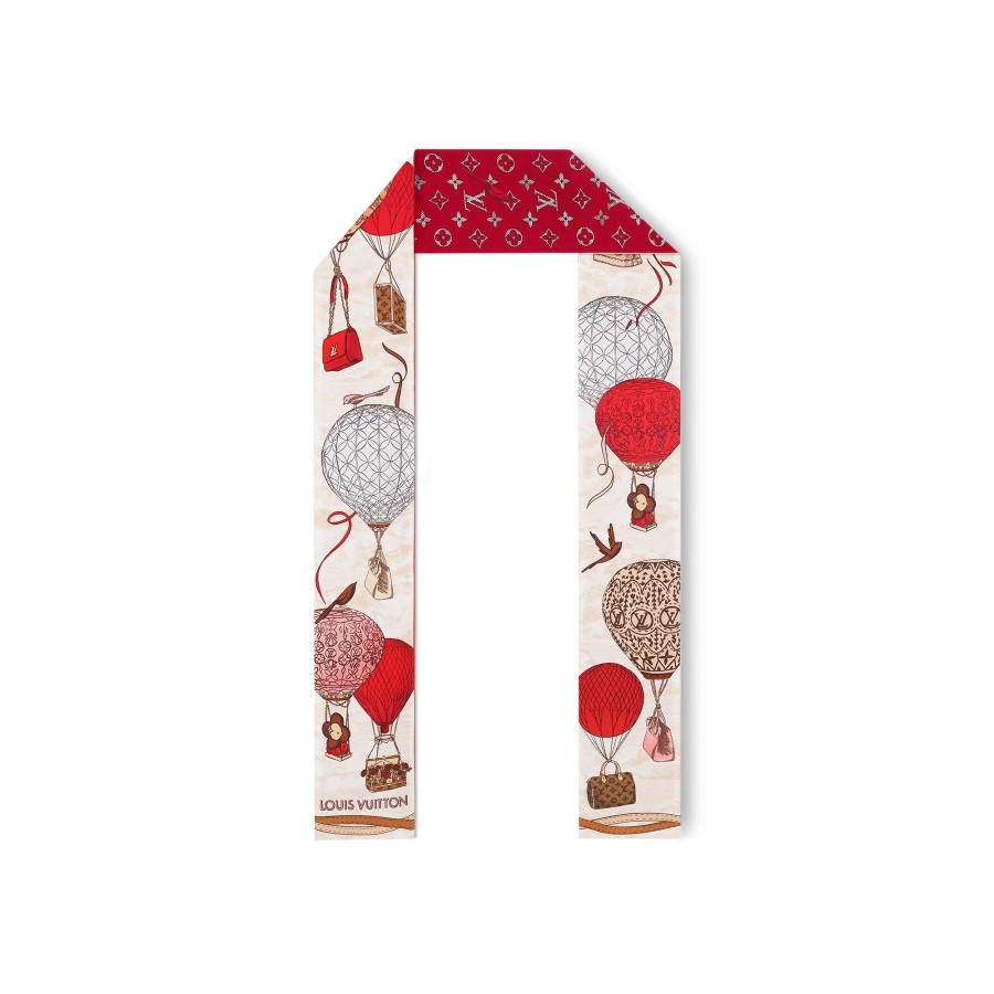 Mujer Louis Vuitton Panuelos De Seda Y Bandanas | Bandana Up And Away Coquelicot