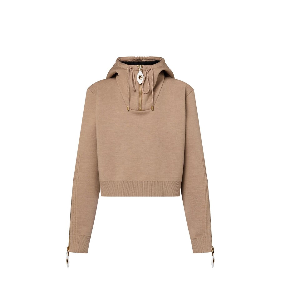 Mujer Louis Vuitton Articulos De Punto | Sudadera Cropped Con Capucha