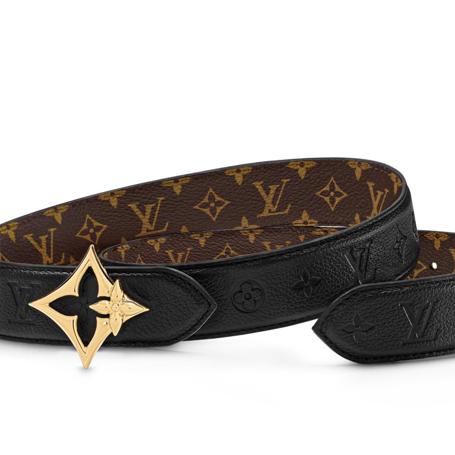 Mujer Louis Vuitton Cinturones | Cinturon Reversible Lv Flowergram De 3 Cm