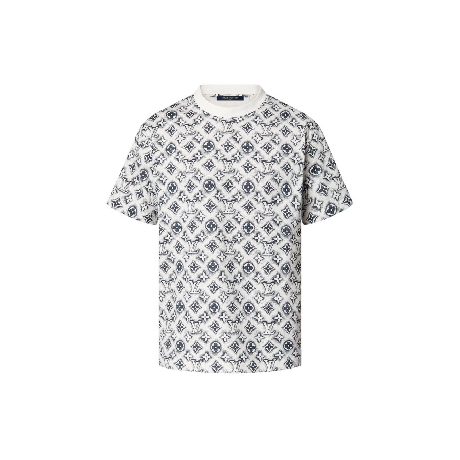 Hombre Louis Vuitton Camisetas Y Polos | Camiseta Monogram De Algodon Negro Profundo