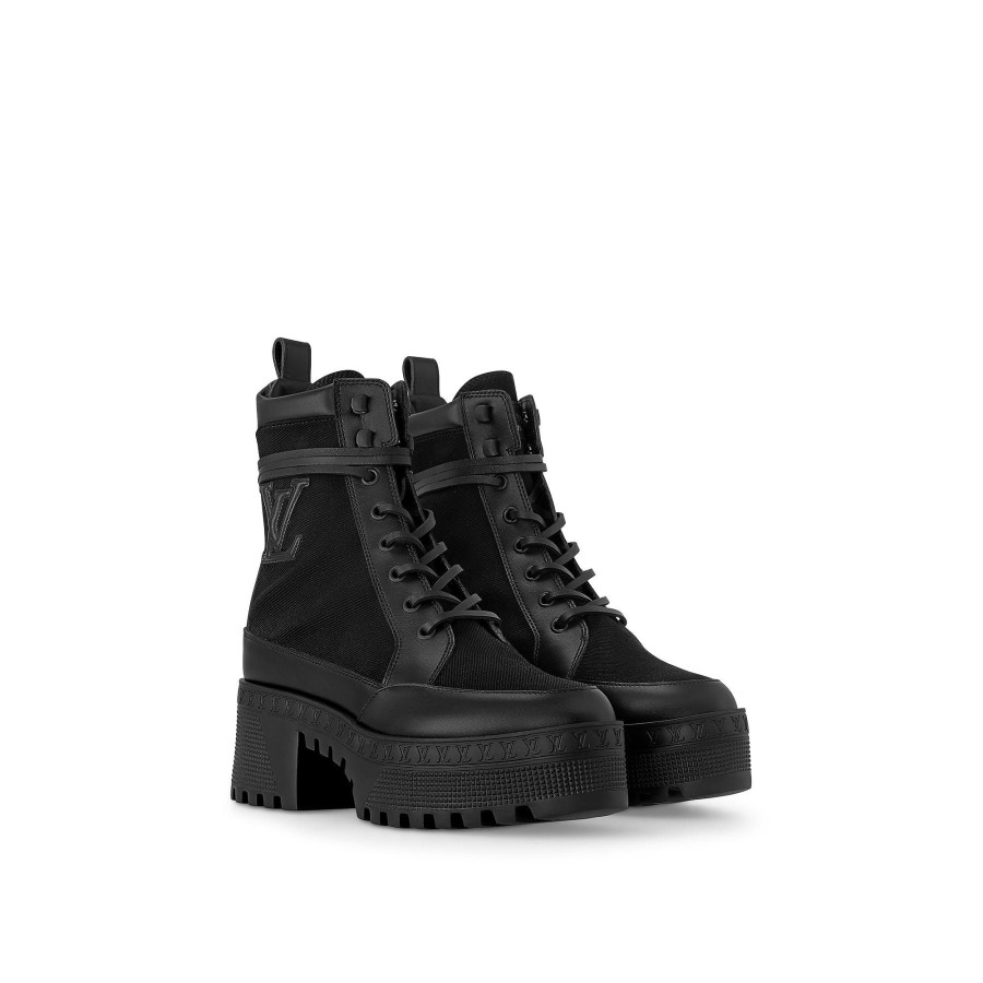 Mujer Louis Vuitton Botas Y Botines | Bota De Desierto Laureate Con Plataforma Negro