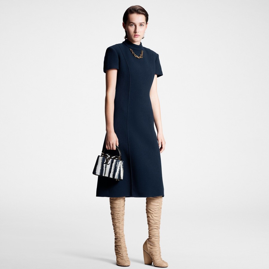 Mujer Louis Vuitton Vestidos | Vestido Ajustado Con Cadena Lv