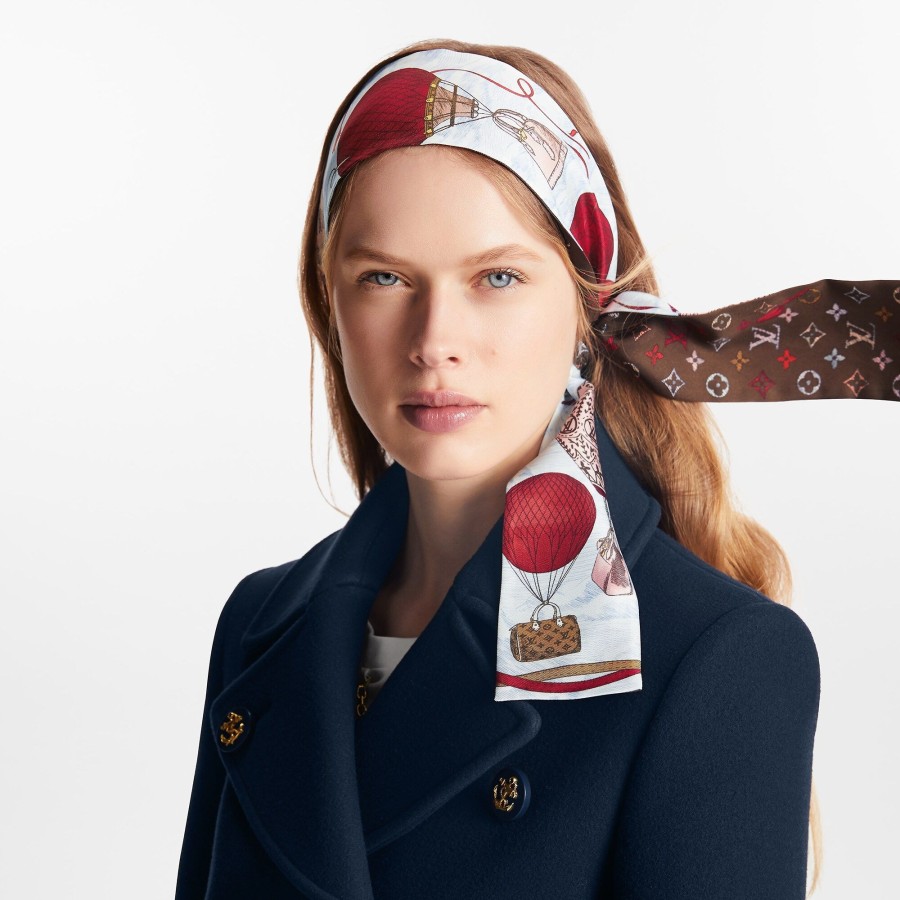 Mujer Louis Vuitton Panuelos De Seda Y Bandanas | Bandana Up And Away Rouge