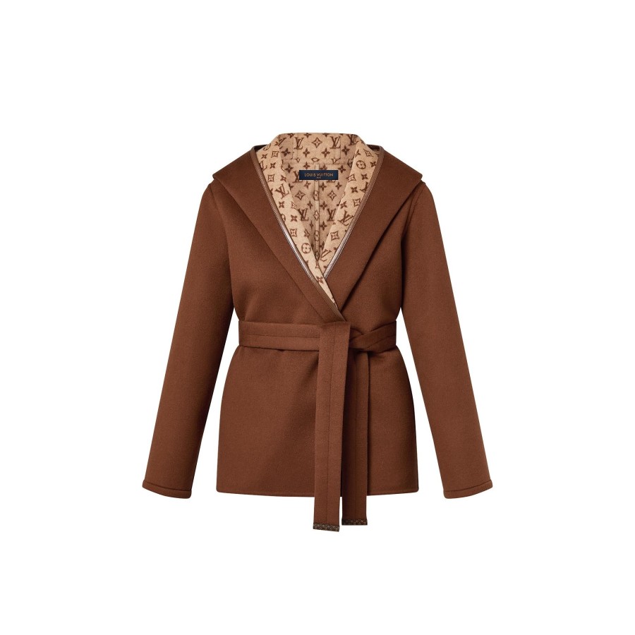 Mujer Louis Vuitton Abrigos Y Chaquetas | Abrigo Envolvente Reversible Con Capucha