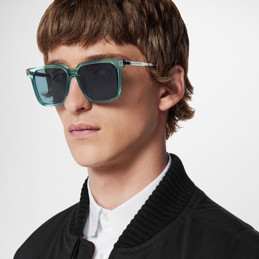 Hombre Louis Vuitton Gafas De Sol | Gafas De Sol Lv Rise Square Verde