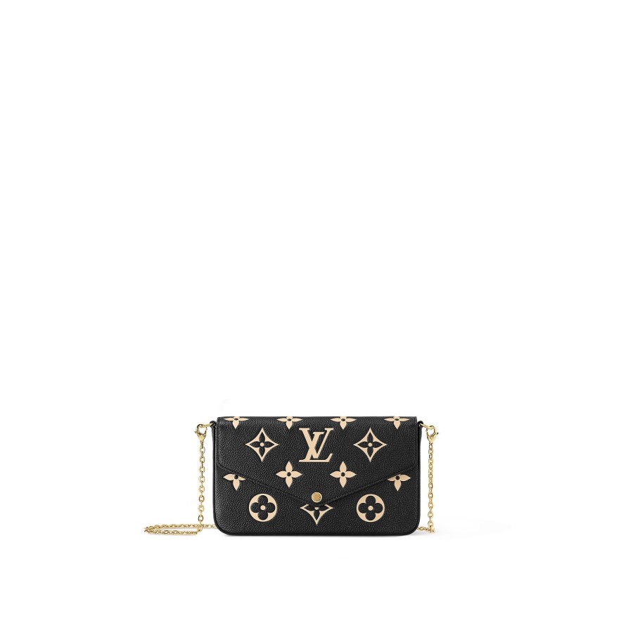 Mujer Louis Vuitton Bolsos Mini | Cartera De Mano Felicie Negro/Beige