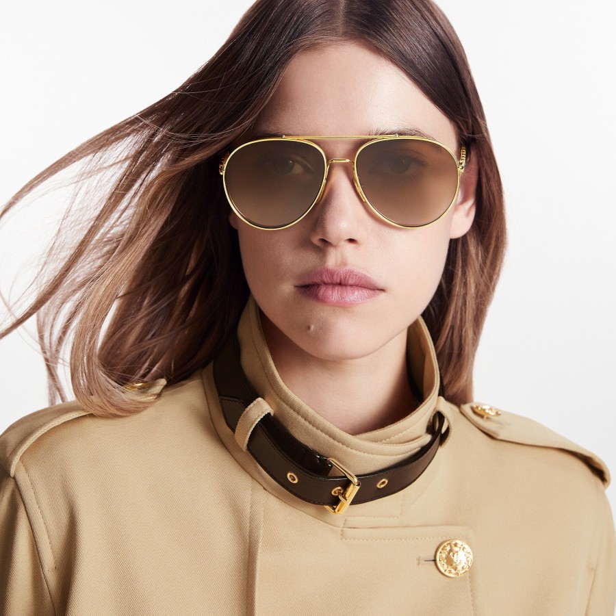 Mujer Louis Vuitton Gafas De Sol | Gafas De Sol My Lv Chain Pilot