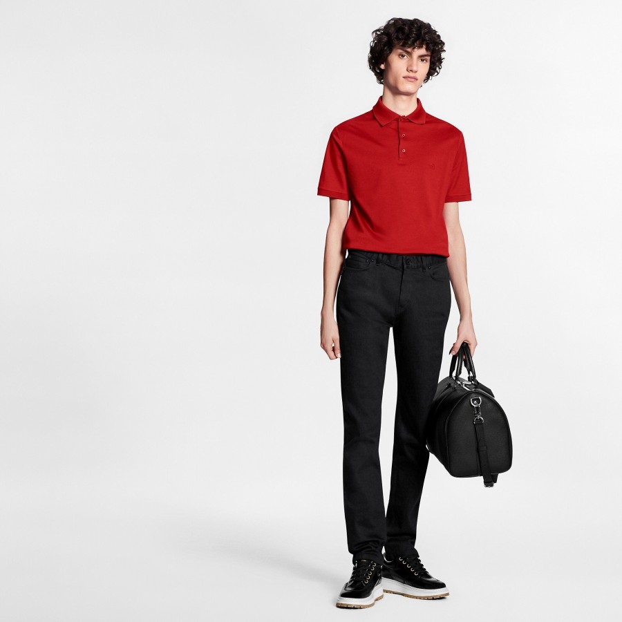 Hombre Louis Vuitton Camisetas Y Polos | Polo Clasico De Pique Rojo