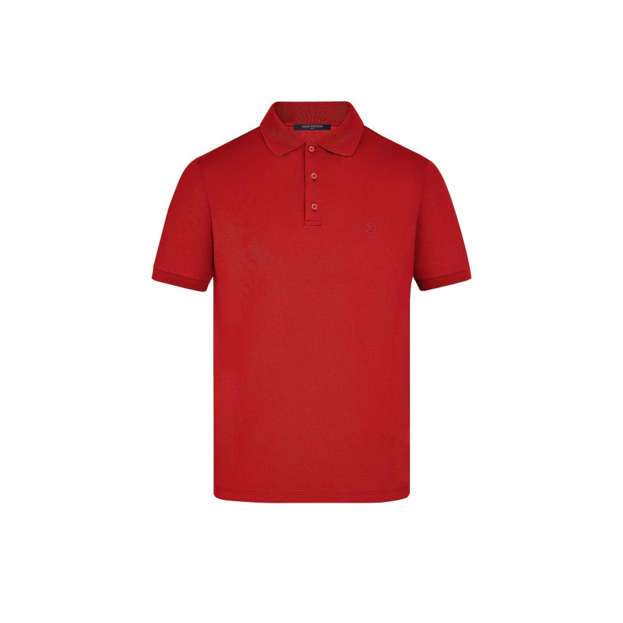 Hombre Louis Vuitton Camisetas Y Polos | Polo Clasico De Pique Rojo