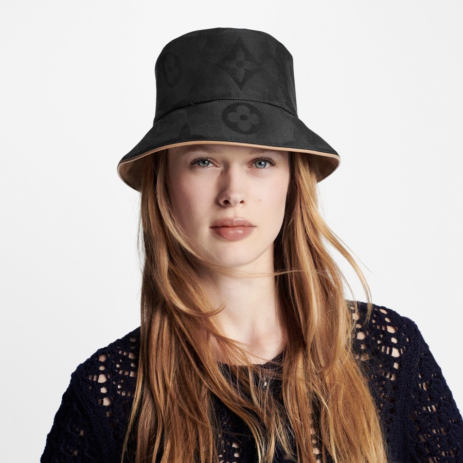 Mujer Louis Vuitton Gorros Y Guantes | Sombrero Bucket Dailygram Negro