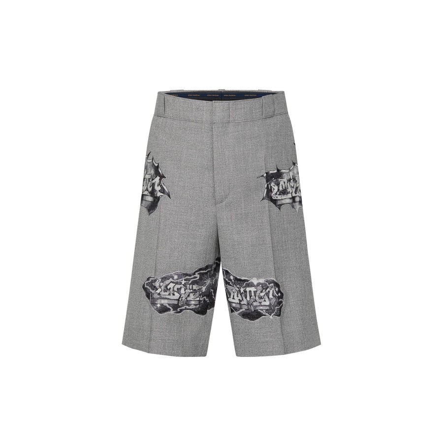 Hombre Louis Vuitton Pantalones | Pantalones Cortos De Traje Lv Graffiti