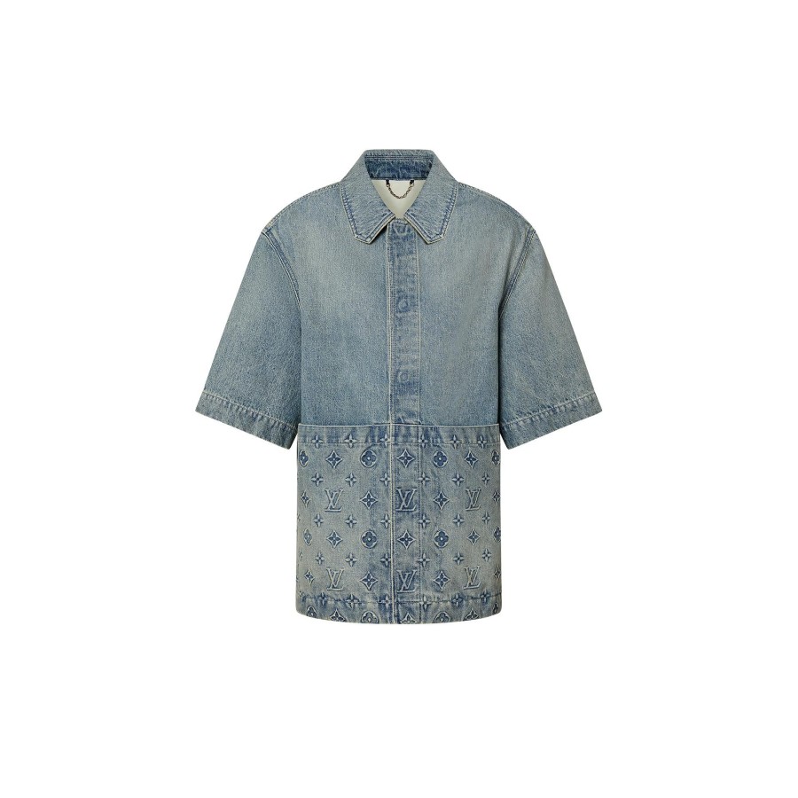 Hombre Louis Vuitton Camisas | Camisa Vaquera De Manga Corta