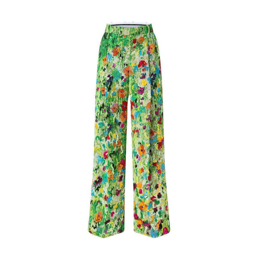 Hombre Louis Vuitton Pantalones | Pantalon Con Pinza Flower Field