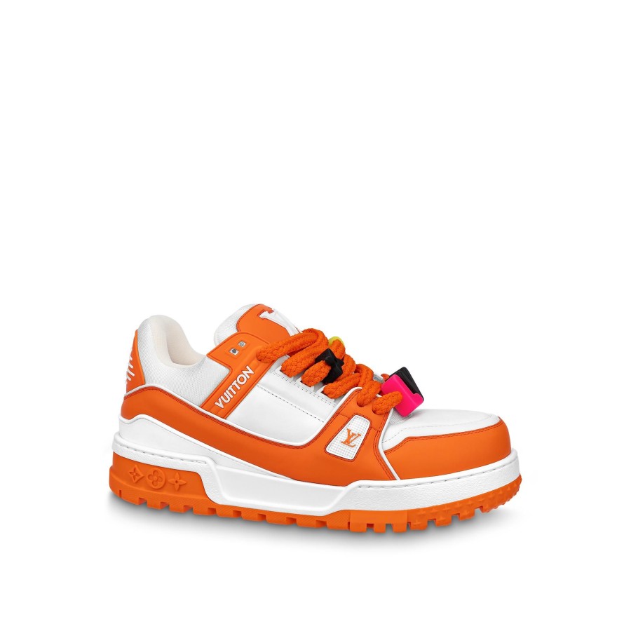 Hombre Louis Vuitton Zapatillas | Zapatilla Deportiva Lv Trainer Maxi Naranja