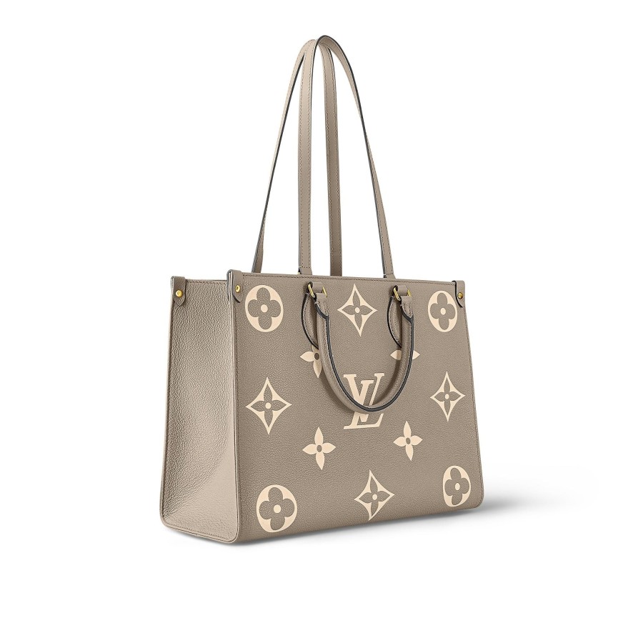 Mujer Louis Vuitton Seleccion De Bolsos En Piel | Bolso Onthego Mm Tourterelle/Creme