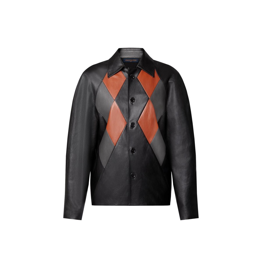 Mujer Louis Vuitton Abrigos Y Chaquetas | Chaqueta En Patchwork De Piel Con Botones