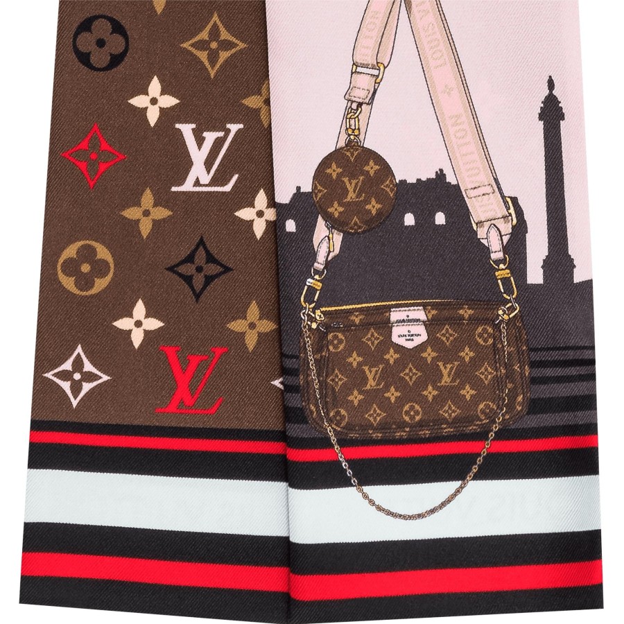 Mujer Louis Vuitton Panuelos De Seda Y Bandanas | Bandana Skyline Marron