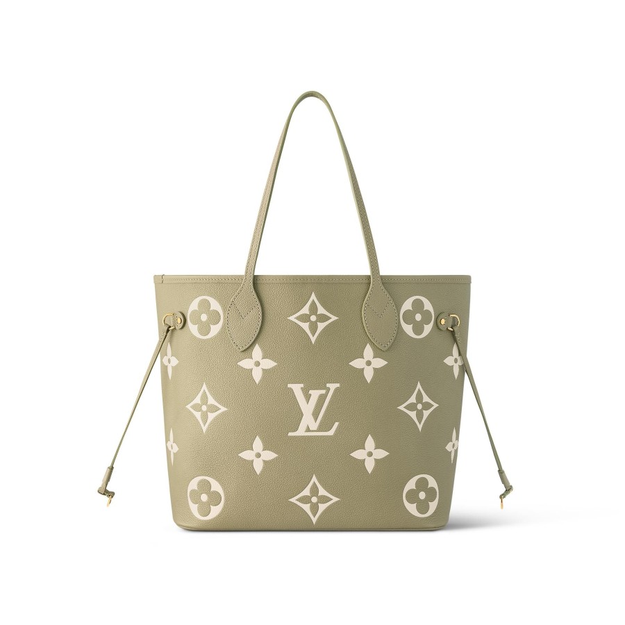 Mujer Louis Vuitton Seleccion De Bolsos En Piel | Bolso Neverfull Mm Kaki Creme