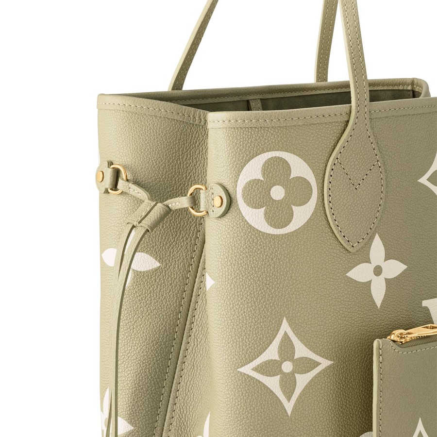 Mujer Louis Vuitton Seleccion De Bolsos En Piel | Bolso Neverfull Mm Kaki Creme