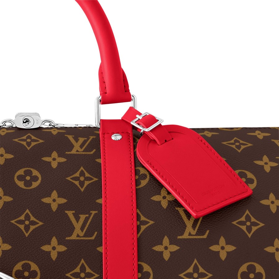 Mujer Louis Vuitton Bolsas De Viaje | Bolsa De Viaje Keepall 50 Con Bandolera Rojo