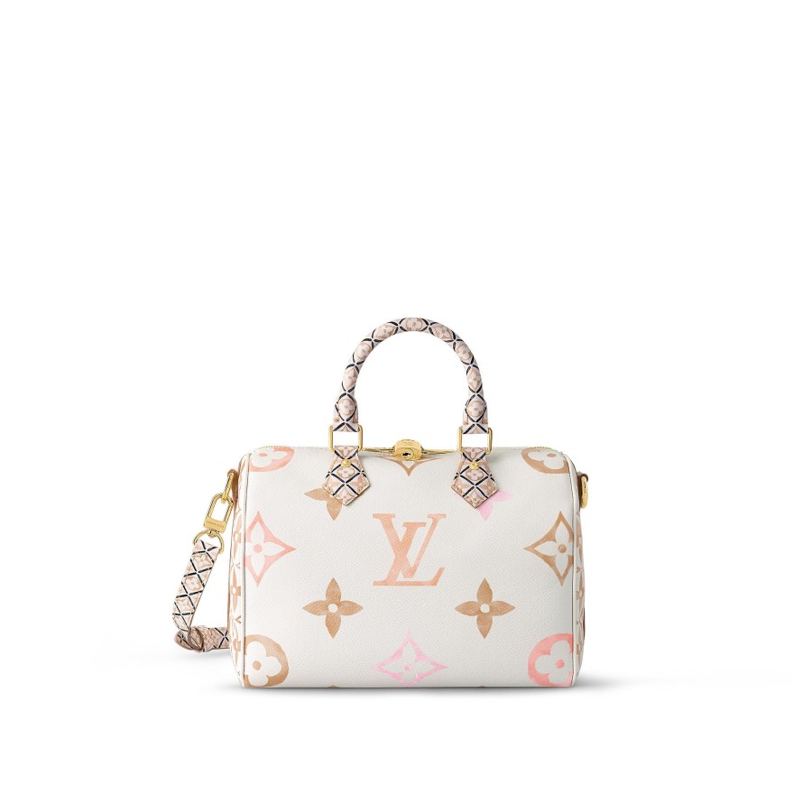 Mujer Louis Vuitton Bolsos Al Hombro Y Cruzados | Bolso Speedy 25 Con Bandolera Beige