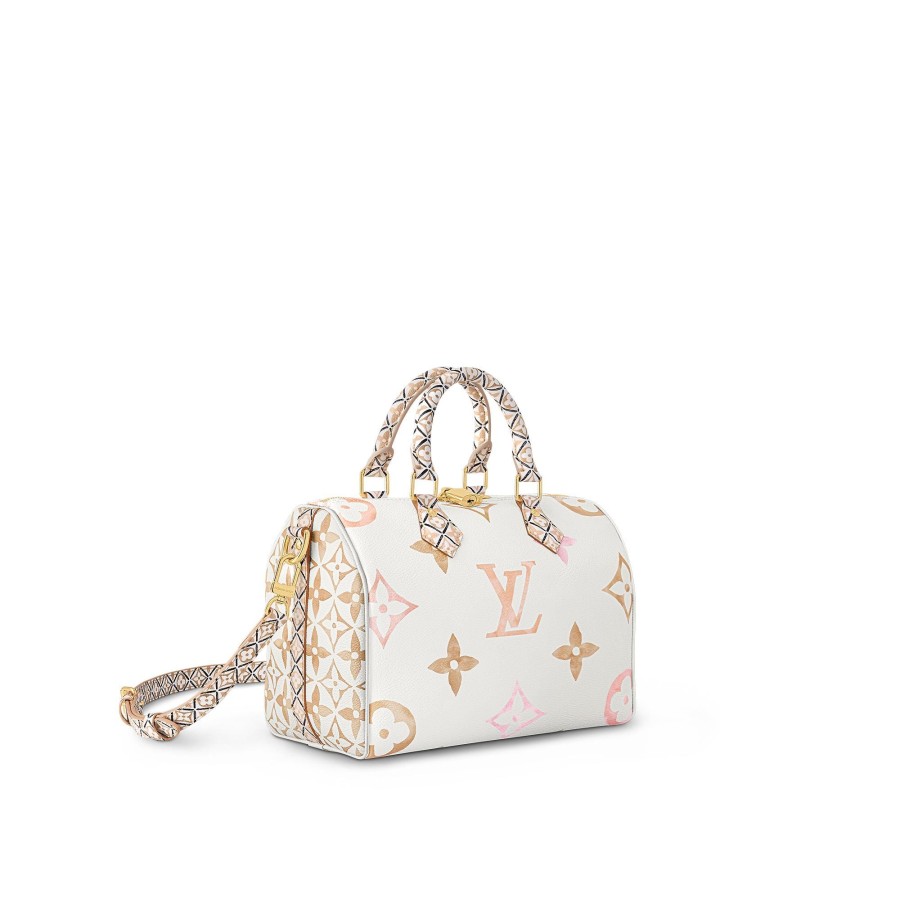 Mujer Louis Vuitton Bolsos Al Hombro Y Cruzados | Bolso Speedy 25 Con Bandolera Beige