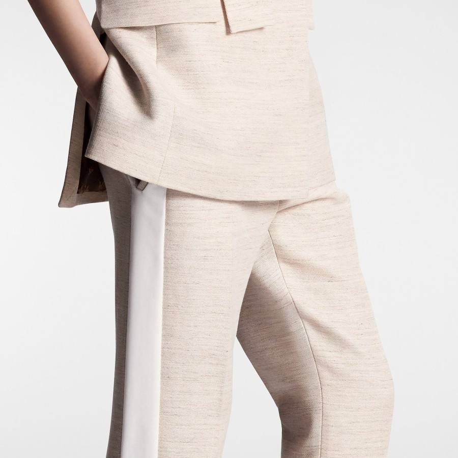 Mujer Louis Vuitton Pantalones | Pantalon De Traje Con Detalle De Seda