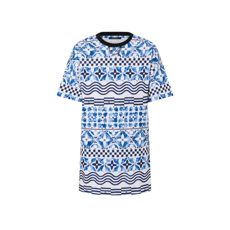 Mujer Louis Vuitton Vestidos | Vestido Tipo Camiseta Estampado Monogram Tile