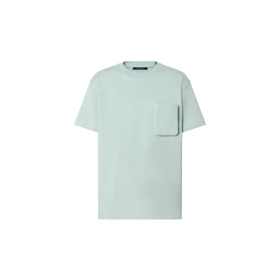 Hombre Louis Vuitton Camisetas Y Polos | Camiseta Monogram Con Bolsillo Azul