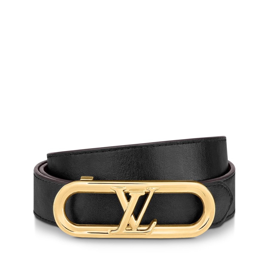 Mujer Louis Vuitton Cinturones | Cinturon Reversible My Lv Chain De 2,5 Cm