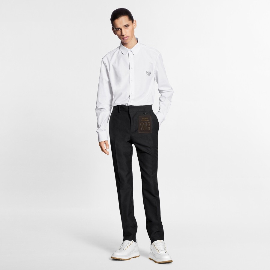 Hombre Louis Vuitton Pantalones | Pantalon De Corte Cigarette Noir