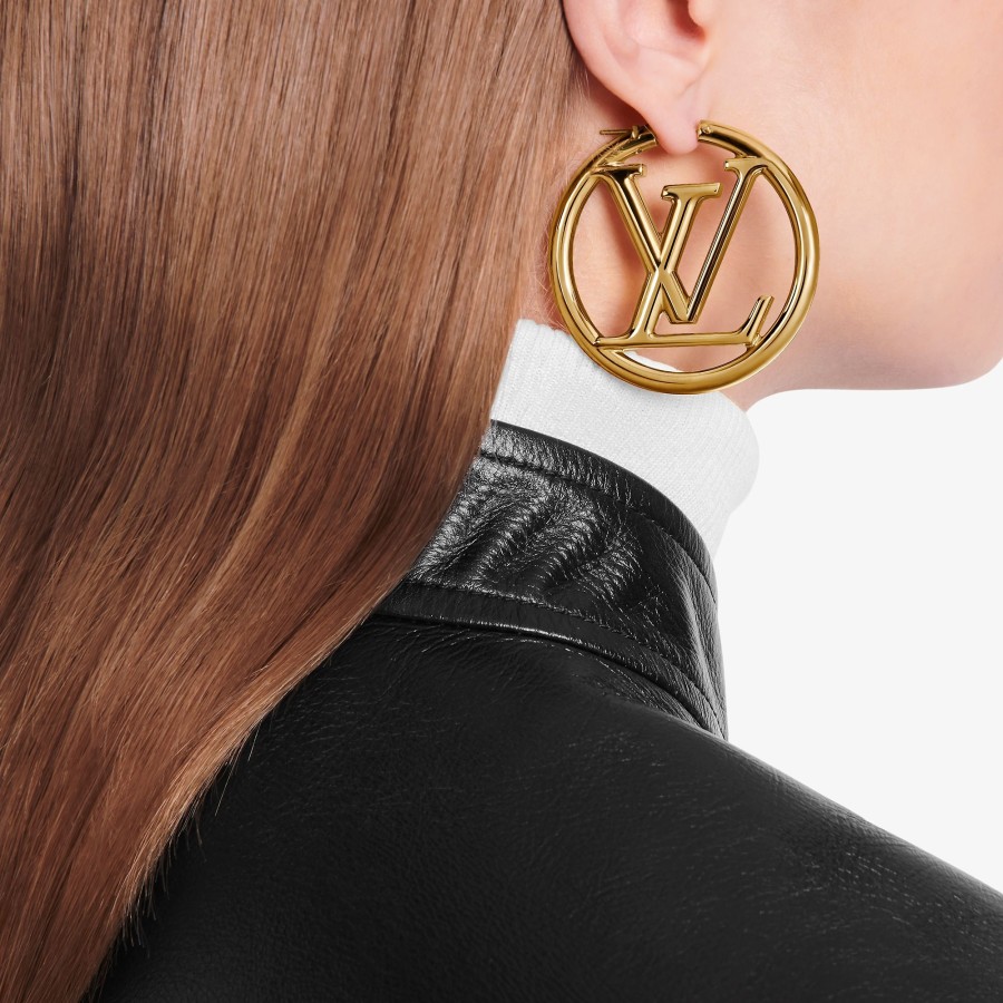 Mujer Louis Vuitton Pendientes | Pendientes De Aro Louise Gm Or