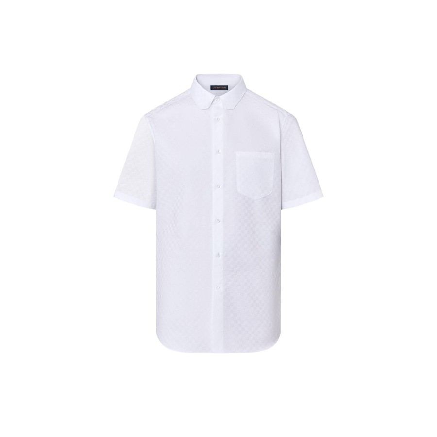 Hombre Louis Vuitton Camisas | Camisa De Manga Corta Con Cuello Distintivo