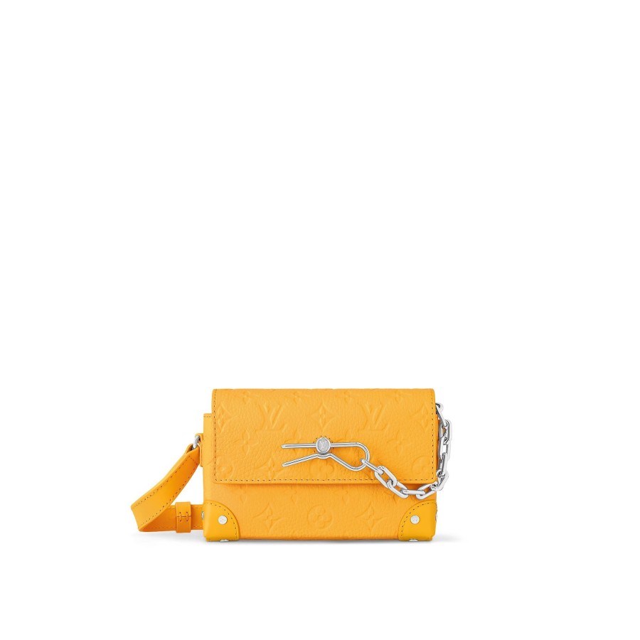 Hombre Louis Vuitton Seleccion De Bolsos De Piel | Cartera Steamer Con Bandolera Amarillo