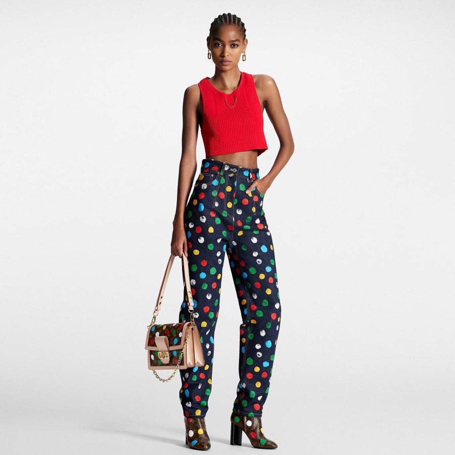 Mujer Louis Vuitton Pantalones | Lv X Yk Vaqueros Painted Dots