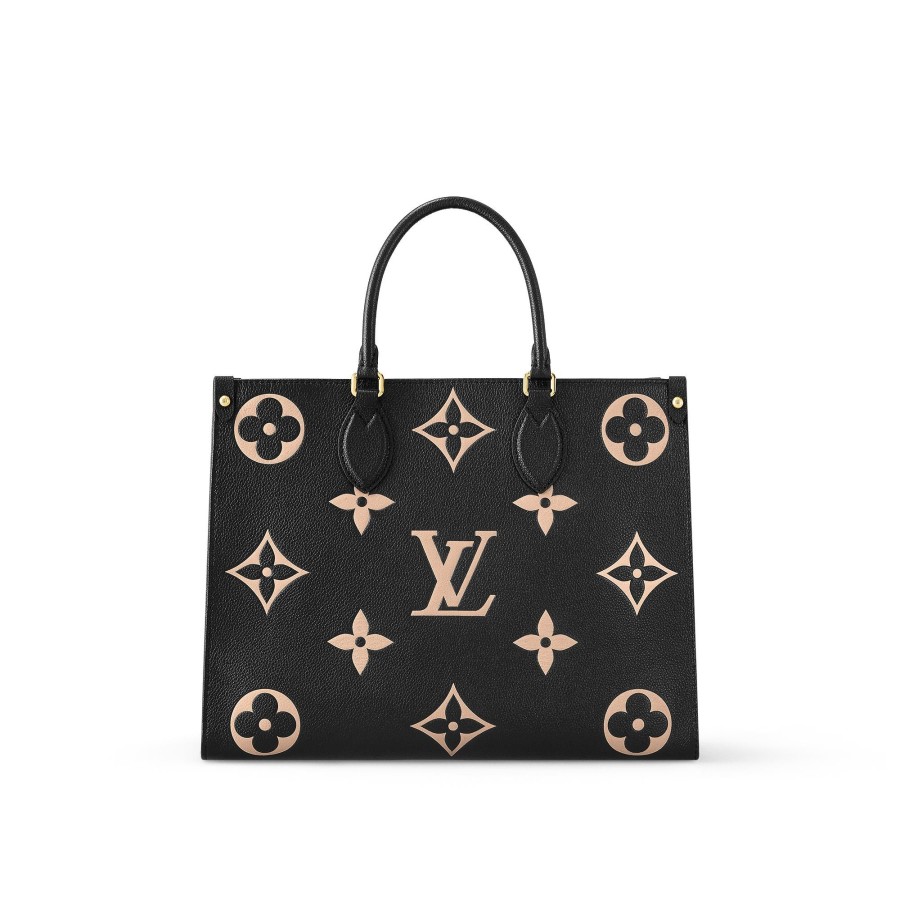 Mujer Louis Vuitton Seleccion De Bolsos En Piel | Bolso Onthego Mm Negro/Beige