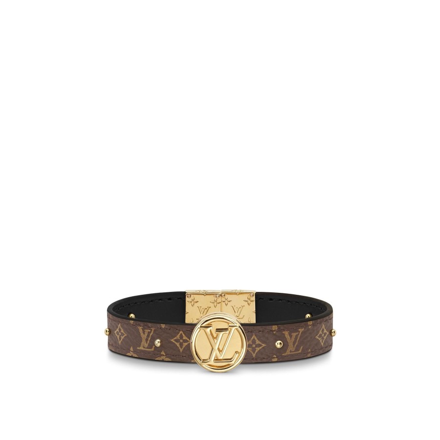 Mujer Louis Vuitton Pulseras | Pulsera Reversible Lv Circle Monogram Noir