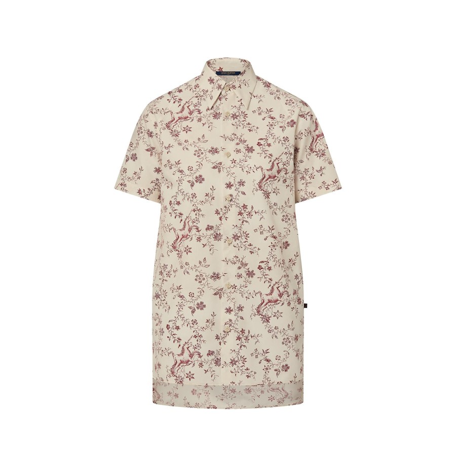 Mujer Louis Vuitton Tops | Camisa De Manga Corta Con Estampado De Unicornio